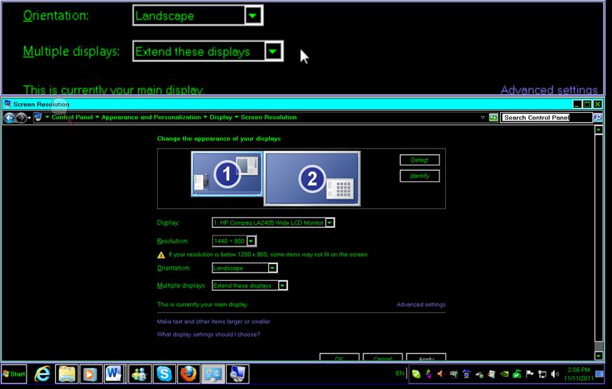 image of what high contrast looks like on the computer