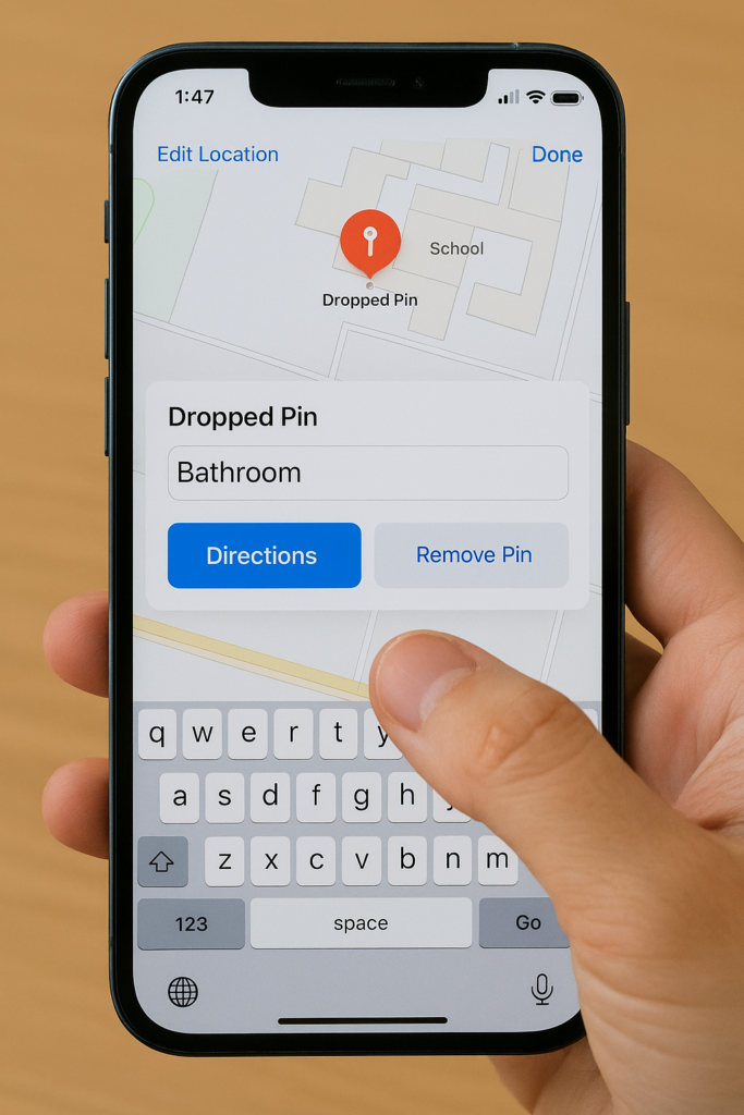 Indoor Navigation for Blind Travelers-Label a Pin on iPhone