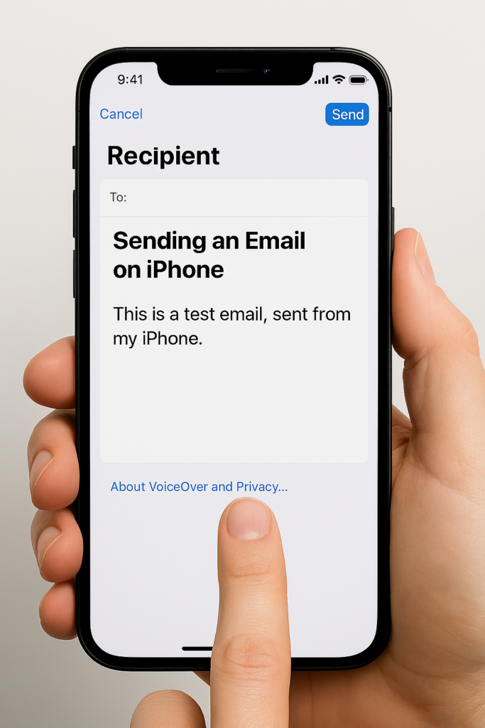 iPhone-Setting Up Email Using Siri & Voice Over-sending a text