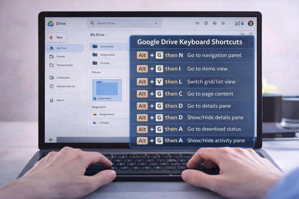 Google Drive Keyboard Shortcuts