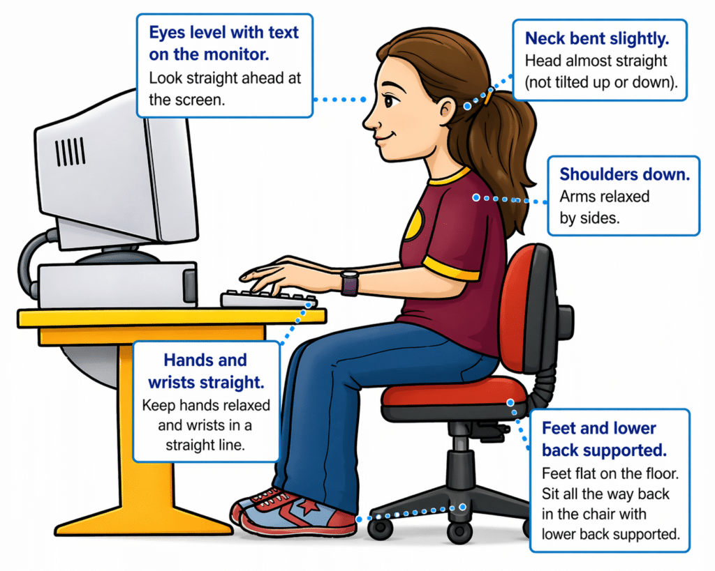 Teach Touch Typing in Just 5 Hours-Proper Touch Typing position