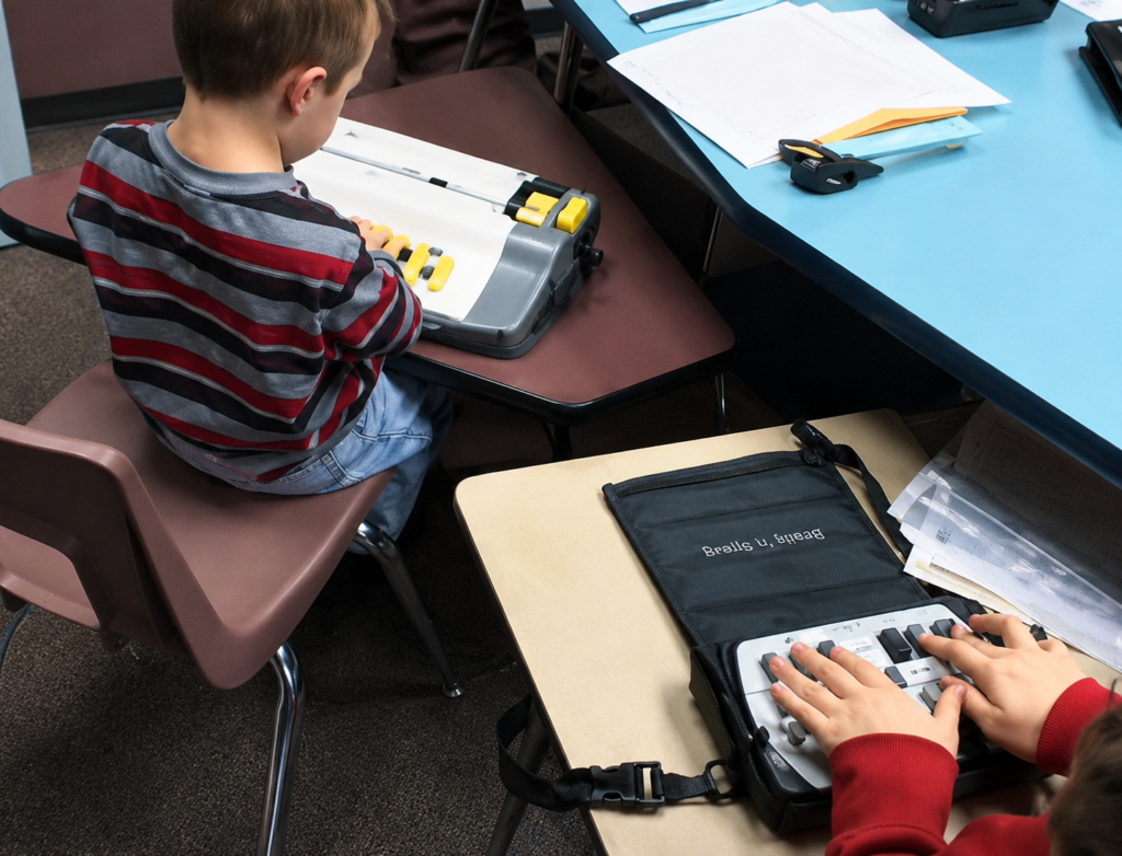 Blind Kids Race Using Braille Technology